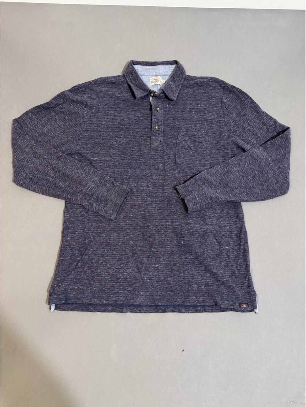 Faherty Polo Shirt Mens M Striped Golf Lightweight Work Outdoors Casual Business